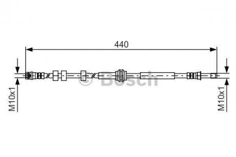 Шланг гальмівний (задній) Audi A4/A5/Q5 07- (L=395mm) BOSCH 1 987 481 430