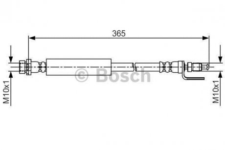 Шланг гальмівний (передній) Ford Transit Custom V362/Transit V363 12-18 BOSCH 1 987 481 703