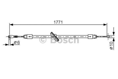 Трос ручника BOSCH 1 987 482 030