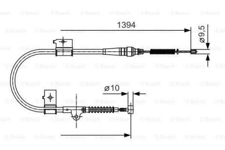 Трос ручника, правый BOSCH 1 987 482 049