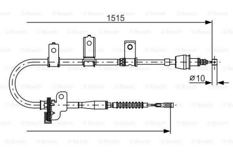 Трос ручника, правый BOSCH 1 987 482 097