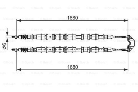 Трос ручника, правый BOSCH 1 987 482 107