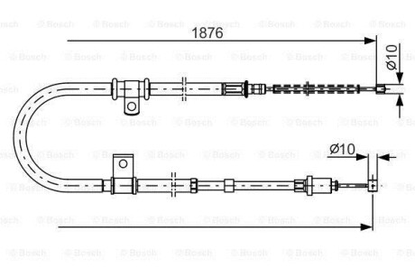 Трос ручника, правый BOSCH 1 987 482 183