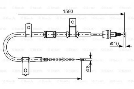 Трос остановочных тормозов BOSCH 1 987 482 224