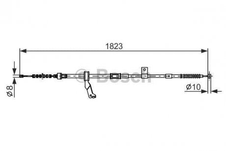 Трос зупиночних гальм BOSCH 1 987 482 297