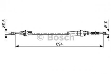 Трос зупиночних гальм BOSCH 1 987 482 365 (фото 1)