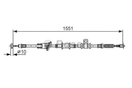 Трос ручника, правый BOSCH 1 987 482 400