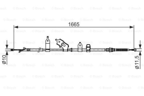 Трос ручника, правый BOSCH 1 987 482 440