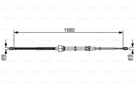 Трос ручника BOSCH 1 987 482 446