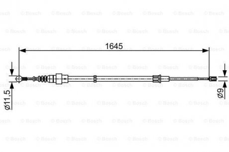 Трос зупиночних гальм BOSCH 1 987 482 451