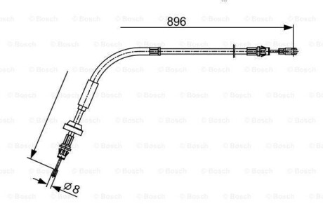 Трос ручника BOSCH 1 987 482 543