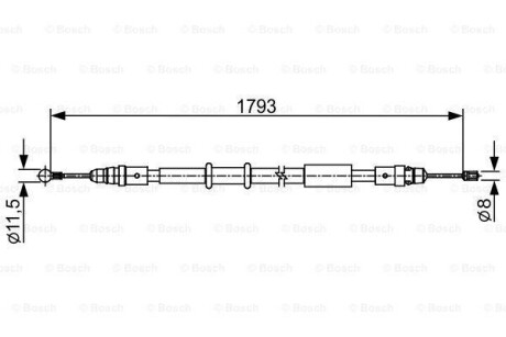 Трос ручника BOSCH 1 987 482 550