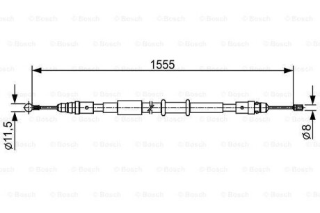 Трос ручника BOSCH 1 987 482 552