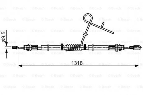 Трос гальмівний BOSCH 1987482559