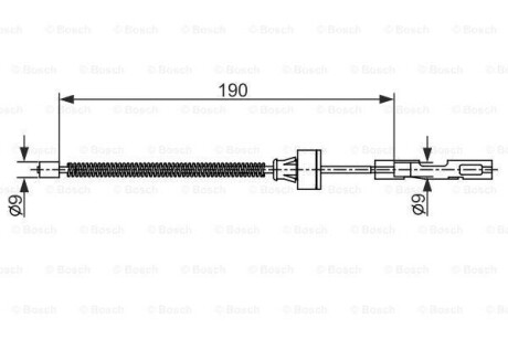 Трос ручника BOSCH 1 987 482 561