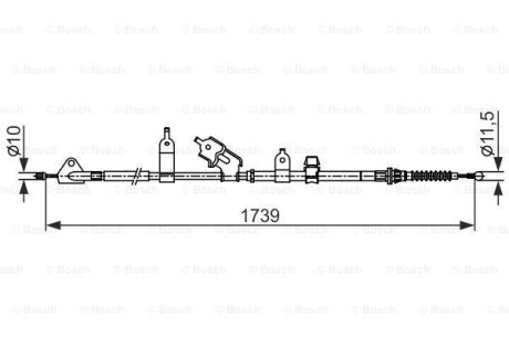 Трос ручника BOSCH 1 987 482 566