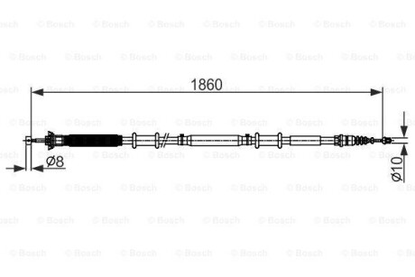 Трос ручника BOSCH 1 987 482 579