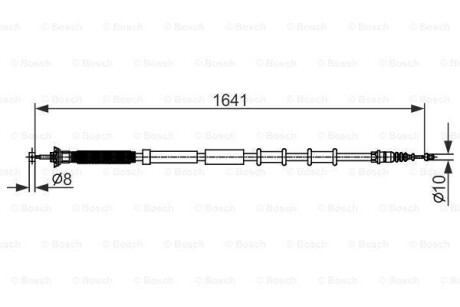 Трос ручника BOSCH 1 987 482 582