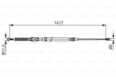 Трос ручника BOSCH 1 987 482 583