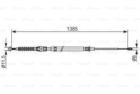 Трос ручника BOSCH 1 987 482 584