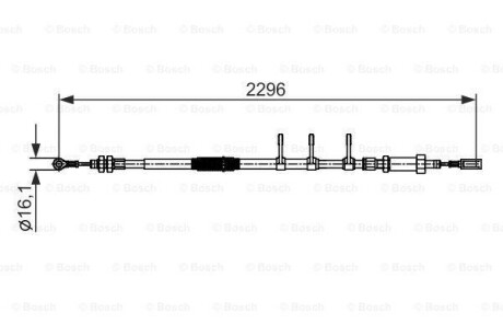 Трос ручника BOSCH 1 987 482 595