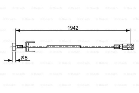 Трос ручника BOSCH 1 987 482 643