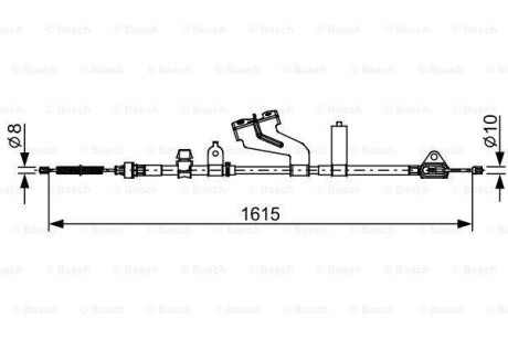 Трос ручника BOSCH 1 987 482 656