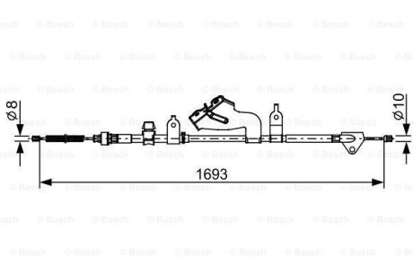 Трос ручника BOSCH 1 987 482 657