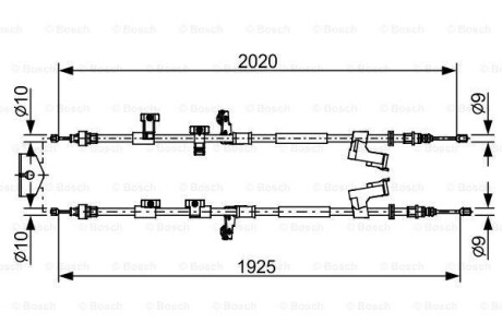 Трос ручника BOSCH 1 987 482 709