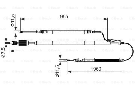 Трос ручника BOSCH 1 987 482 805