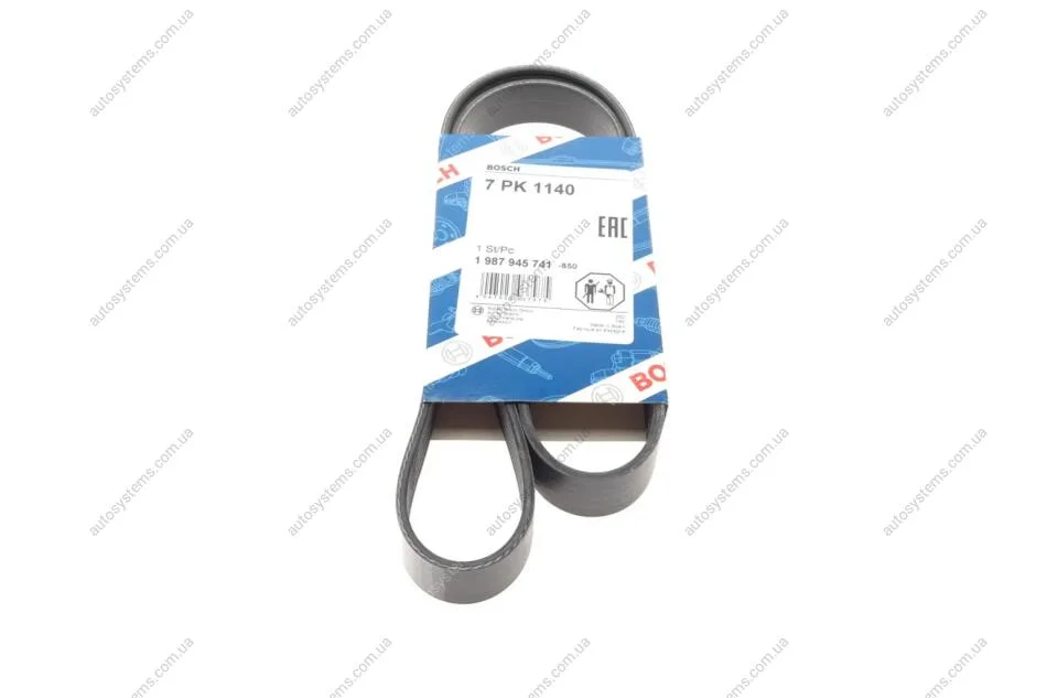 Ремінь генератора Nissan Micra/Note 1.6i 05- (7PK1140) BOSCH 1 987 945 741 (фото 1)