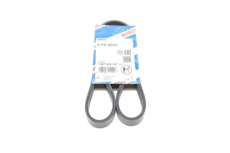 Ремінь генератора Citroen Berlingo/Peugeot Partner 1.6VTi 09- (6PK905) BOSCH 1 987 945 747