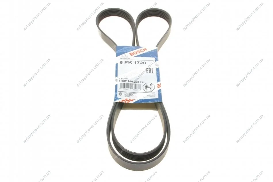 Ремінь генератора Ford Connect 1.8 TDCI 02-13 (6PK1720) BOSCH 1 987 946 295 (фото 1)