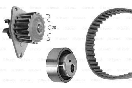 Ремень ГРМ, комплект с водяным насосом BOSCH 1 987 948 702