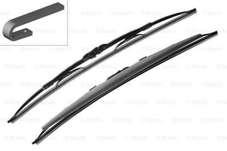 Комплект щеток стеклоочистителя каркасных Twin Spoiler 500/450 BOSCH 3 397 118 564