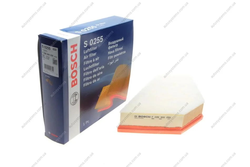Фільтр повітряний Volvo C30/C70/S40/V40/V50 2.0/2.4D 06- BOSCH F 026 400 255 (фото 1)