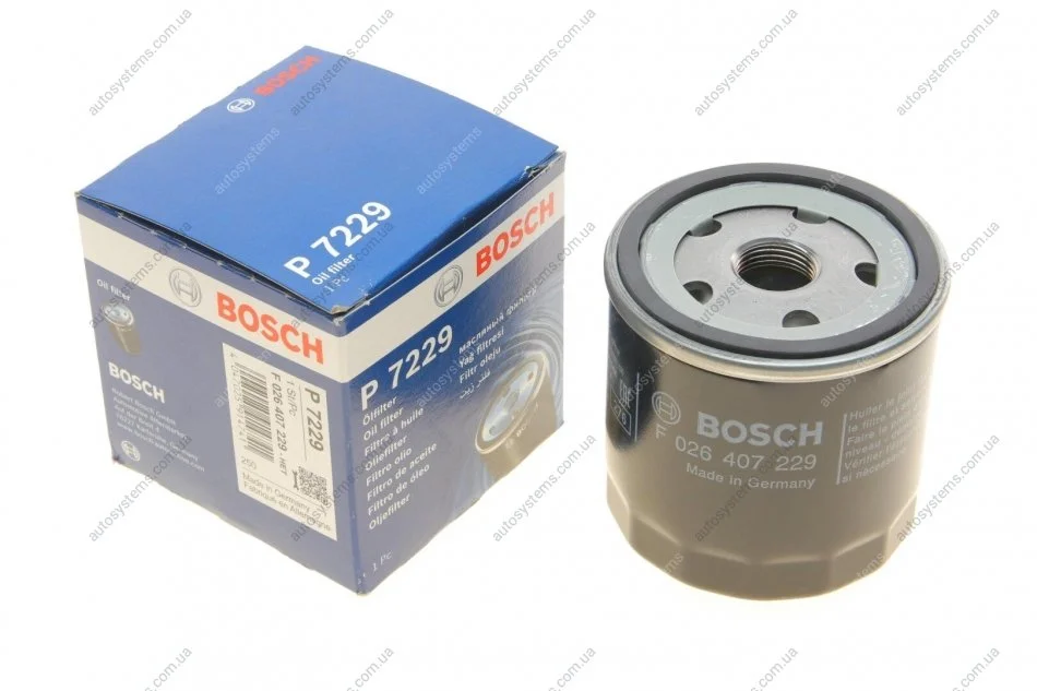 Фільтр масляний Jeep Cherokee/Wrangler 2.0-3.8 86- BOSCH F 026 407 229 (фото 1)