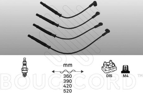 Провода высоковольтные, комплект BOUGICORD 1444