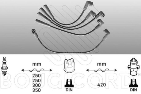 Провода высоковольтные, комплект BOUGICORD 3462