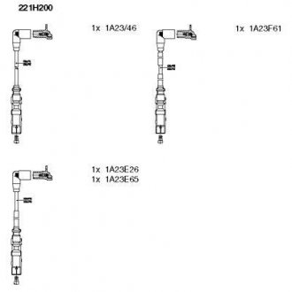 Проводи запалювання Audi A4 1.6i 00-01 (к-кт) BREMI 221H200