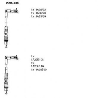 Комплект дротів високої напруги. BREMI 229AB200 (фото 1)