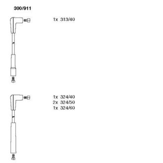 Провода высоковольтные, комплект BREMI 300/911