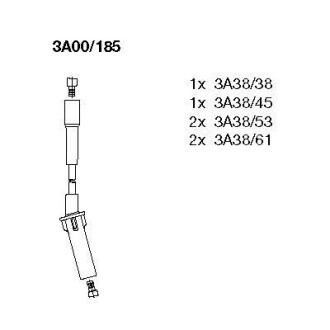 Провода высоковольтные, комплект BREMI 3A00/185