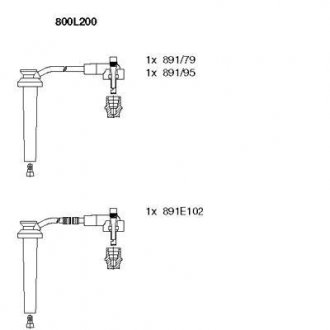 Комплект дротів високої напруги. BREMI 800L200