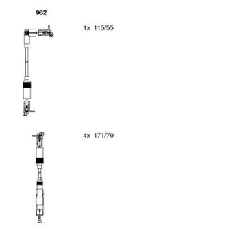 Провода высоковольтные, комплект BREMI 962