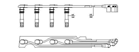 Провода высоковольтные, комплект BREMI 968F100