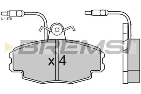 Тормозные колодки дисковые, комплект BREMSI BP2528
