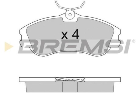 Тормозные колодки дисковые, комплект BREMSI BP2921