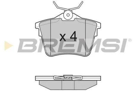 Тормозные колодки дисковые, комплект BREMSI BP3183