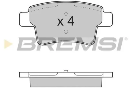 Тормозные колодки дисковые, комплект BREMSI BP3331